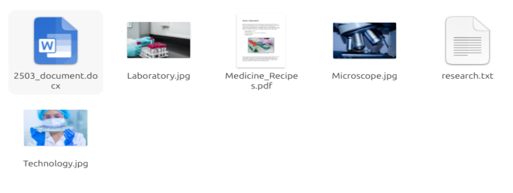 Unzipped sample data