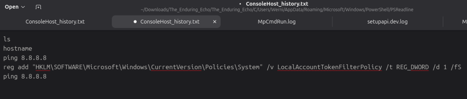Pwsh Wernu console history